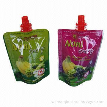 Spout Pouches for Filling Fruit Juice with Printing, Lamination and Flexible Packaging Film